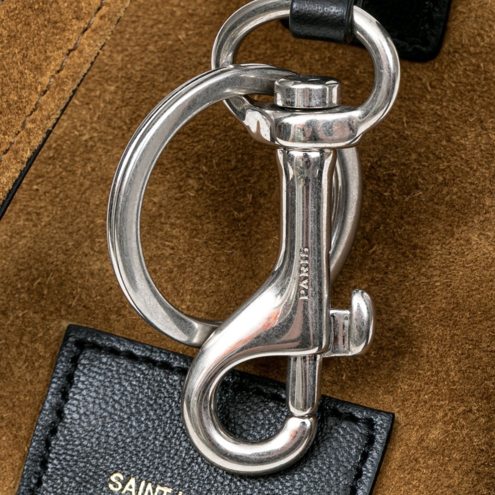 Saint Laurent Brown Suede Mini Backpack Key Holder – 5” 🎒✨ - Picture 5 of 10